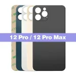 iPhone 12 Pro Max Big Camera Hole Glass Panel 12 Pro Phone Battery Back Cover Housing Case Rear Glass Panel ADD 3M Adhesive Bangladesh (New)