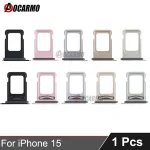 Aocarmo Apple iPhone 15 Single Dual SIM Card Tray Holder Slot Drawer Black Pink Blue Yellow Green Replacement Bangladesh (New)