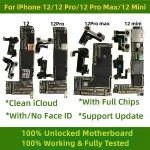 Tested With/No Face ID Mainboard iPhone 12 Pro Max Support IOS Update CLean iCloud Motherboard 12 mini Unlocked Logic board Bangladesh (New)