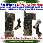 Fully Tested Authentic Motherboard iPhone 13 Pro Max 128g/256g Original Mainboard With Face ID Cleaned iCloud Support Update Bangladesh (New)
