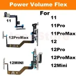 1 iPhone 11 12 Pro Max Mini Power On Off Volume Up Down Switch Side Button Flex Cable With Metal Bracket Assembly Parts Bangladesh (New)