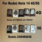 Xiaomi Redmi Note 14 4G 5G Sim Card Tray Slot Holder Socket Adapter Connector Repair Parts Replacement Bangladesh (New)
