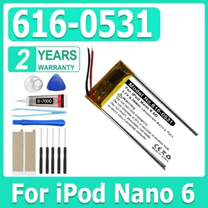 Sddc0830ae2ba4dbab43ecb210b9280fdW_300x300q75 3.7V Li ion Battery Replacement 616 0531 iPod Nano 6 6th Gen A1366 Bangladesh (New) - Image 1
