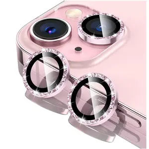 Sdeb4517f66d942039821cf67d1f1e064P_300x300q75 2 3 Glitter Camera Lens Protector Cover IPhone 16 Pro Max 16 Plus 13 Mini 14Pro 15Pro Pink Glass Protection Accessories Bangladesh (New) - Image 1