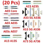20 Phone Power Volume Button Samsung A03 Core A03s A13 A23 A33 A53 A73 5G BackShell External On Off Side Key Button Bangladesh (New)