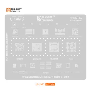 Se56da0b7d1dd4e5582116f8c6a35b6e6f_300x300q75 Amaoe U UNI1 BGA Reballing Solder Template Stencil UNISOC UIS8910/SR3595D/UMS9230H/UMS512T/UIS8910/R818/UMW2652/UMP510G5/254 Bangladesh (New) - Image 1