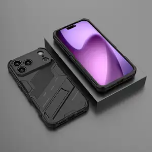 Se6107913343c4a3a904c3674fe631efcK_300x300q75 BackShell Solid Armor Cyber Shockproof Phone Case iPhone 17 Pro Max 17 AIR With Stand Holder Cover Protective Shell Bangladesh (New) - Image 1