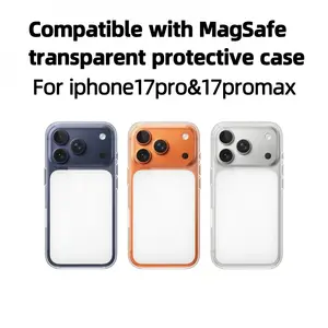 Se7dbbd9f31a541da8cade0140f4b8e30h_300x300q75 iPhone17 Pro Max 17oro transparent protective case Magnetic camera control phone case Bangladesh (New) - Image 1