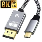 USB C to DisplayPort Converter Cable Uni Directional Type C to DP 1.4 8K 4K Display Compatible with Thunderbolt3 Laptop IPhone15 Bangladesh (New)