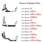 1 iPhone 12 13 14 Plus Pro Max Mini Power On Off Volume Up Down Switch Side Button Key Ribbon Flex Cable Bangladesh (New)