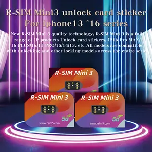 Sf2fb2908542b461e8470b063835552a3v_300x300q75 2025 Newest R SIM Mini3 Unlock Card Sticker iPhone 13 to 16PM Like ICCID Unlock only Support Dual SIM Slots Bangladesh (New) - Image 1