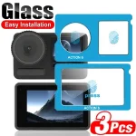 Easy Install Tempered Glass DJI Osmo Action 6 Action6 Cameras Front Back Screen Protectors Lens Film with Installation Kit Bangladesh (New)