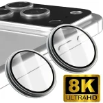 1 3set 9H Metal Lens Tempered Glass Film iPhone 17 17Air 17Pro MAX Back Camera Lens Screen Protectors Metal Ring Caps Bangladesh (New)