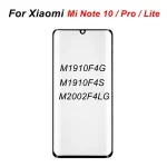 Front Outer Glass Xiaomi Mi Note 10 Pro Note10 Lite Touch Screen Glass Panel Replacement CC9 Pro M1910F4G M1910F4S M2002F4LG Bangladesh (New)