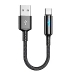 25cm Short Nylon Charger Data Cable Micro USB Type C Cables iOS Android Phone 2.4A Fast Charging Power Bank Phone Cord Wire Bangladesh (New)