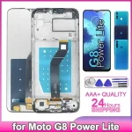 Tested LCD Motorola Moto G8 Power Lite Display XT2055 2 Touch Screen Digitizer Assembly +Frame Motorola G8 Power Lite Bangladesh (New)