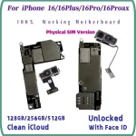 100% Unlocked Motherboard iPhone 16 pro Max With Face ID Support iOS Update Logic Board Clean iCloud Mainboard SIM Version Bangladesh (New)