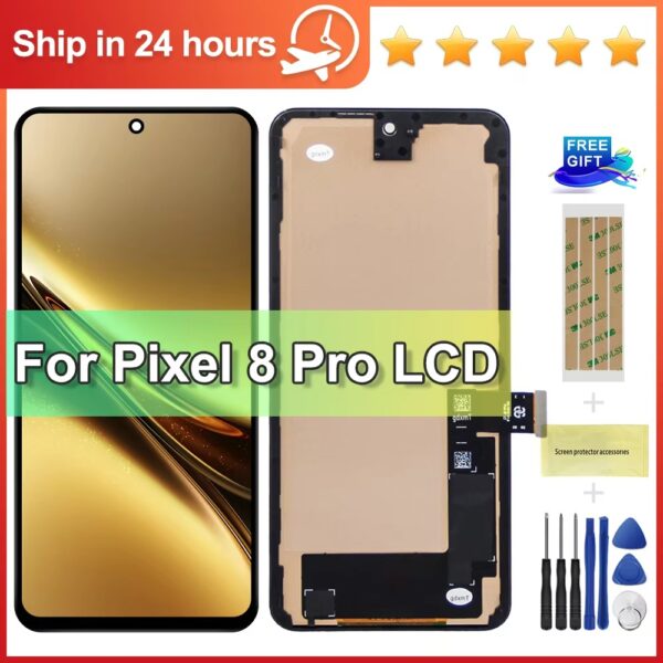 For Google Pixel 8 pro TFT Display LCD Touch Screen Digitizer Replacement Compatible with GC3VE G1MNW Models
