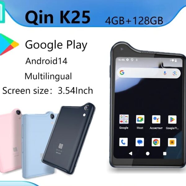 New Qin K25 Android 14 Google Paly MTG81 Touch screen 3.54 inches RAM4GB ROM 128GB Wifi Bluetooth Mini Phone