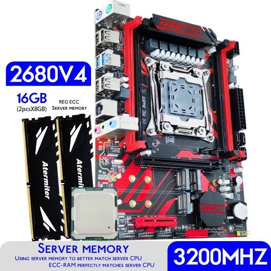 1000012814.jpg Atermiter X99 D4 Motherboard Set with Xeon E5 2680 V4 - Image 1