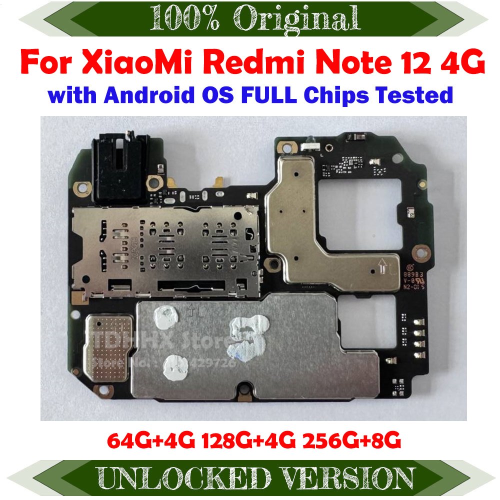 2026/08/1000021352.jpg Xiaomi Redmi 12 Unlocked Motherboard Mainboard - Image 1