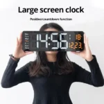 16 Inches Large LED Digital Wall Clock Wall Mounted Remote Control Temperature Date Week Display Timer Dual Alarm Clock (New)