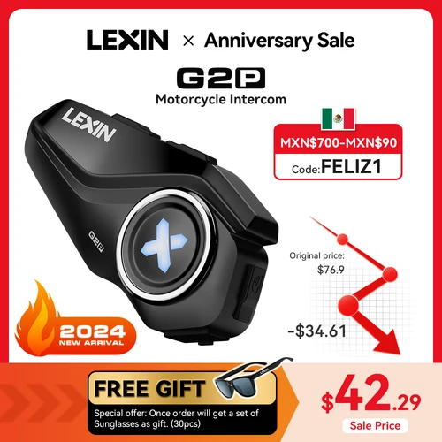 2023-New-Lexin-G2-Motorcycle-Intercom-Helmet-Bluetooth-Headsets-Handsfree-Communicator-Up-to-6-Riders-Interphone.jpg_500x500xz.jpg_ 2023 New Lexin G2 Motorcycle Intercom Helmet Bluetooth Headsets,Handsfree Communicator Up - Image 1