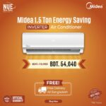 Midea AAA Energy savings Inverter 1.5 Ton MSI18CRN (Official) 12 years compressor warranty