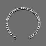 Stainless Steel Bracelet Men Silver Color