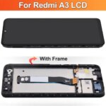 A3 LCD Display Xiaomi Redmi A3 23129RN51X Touch Screen Digitizer with Frame Assembly Replacement (New)