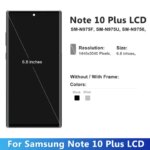 AMOLED  TFT Note 10 Plus Screen Assembly Samsung Note10+ N975F Lcd Display Touch Screen with Frame Support S Pen (New)