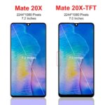 72 Mate 20X Screen HUAWEI Mate 20 X LCD Display Touch Screen Replacement TFT Huawei Mate 20x Display with Frame (New)