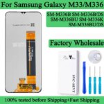 SM-M336B M336K M336B DS M336BU 100% Tested Lcd Samsung Galaxy M33 Display Touch Screen Digitizer Panel Assembly M33 5G (New)