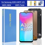 64'' High Quality Samsung A30s A307F A307FN A307G A307YN LCD Display Touch Screen Digitizer Assembly Samsung A30S LCD (New)