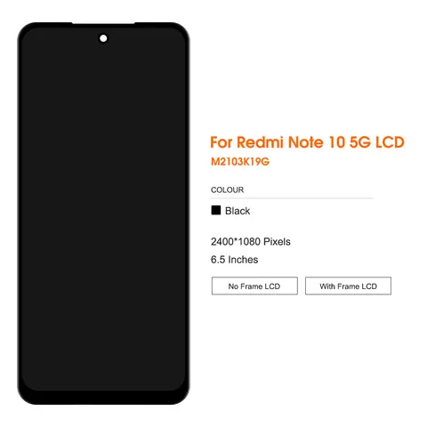 A9e4922730fec4071af1c9fa5fc4242598_480x480q75 Xiaomi Redmi Note 10 5G LCD Display Touch Screen Assembly Replacement Redmi Note 10 5G M2103K19G M2103K19C LCD Display (New) - Image 1