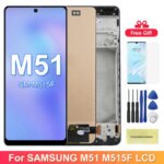 Display Screen Samsung Galaxy M51 Lcd Display Digital Touch Screen with Frame Assembly Samsung M51 M515 M515F M515F DS (New)