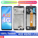 Amoled LCD Samsung Galaxy A32 LCD Display Touch Screen Replacement With Frame Repair Parts A325FA325F DSA325M A325N (New)