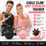 Eagle Claw Grip Strength Trainer Finger Exerciser Hand Strengthener Stress Relief Forearm Workout Fitness Tool (New)