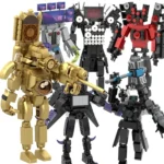 City Creative Skibidi Toilet Titan Building Block, DIY Clock