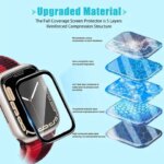 Screen Protector Apple Watch Series 7 8 9 45mm 44mm 40mm iWatch 6 SE 5 4 3 42mm 38mm 41mm Soft Glass Apple Watch Accessories (New)