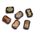 MZ201 Nepal Inlaid Copper Beads Natural Rosewood Beads Tibetan Bead Antique Golden For Jewelry Making DIY Bracelet Yoga Necklace (New)