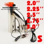 2 or 2.25 or 2.5 or 2.75 or 3 Electric Stainless Exhaust Cutout Cut Out Dump Valve with Switch (New)