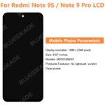 Xiaomi Redmi Note 9 Pro LCD Display M2003J6B2G Touch Screen Digitizer Redmi Note 9S LCD M2003J6A1G Replacement Parts (New)