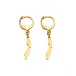 Anniyo 2CM Curacao Map Stud Earrings for Women Gold Color and Stainless Steel Base Jewelry Maps #262621 (New)