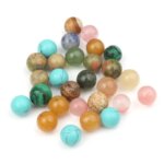 Round No Holes Ball Beads Turquoises Agates Natural Stone Beads For Jewelry Making Fit DIY Necklace Craft Accessories 8 10 12 mm (New)