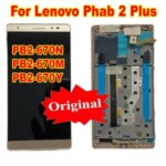 Original Best Sensor LCD Display Touch Panel Screen Digitizer Assembly + Frame Lenovo Phab 2 Plus PB2 670N PB2 670M PB2 670Y Bangladesh (New)