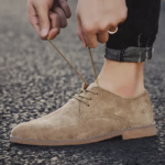 Fashion England Trend Casual Shoes Men Flock Oxford Wedding Leather Dress Men Flats Waterproof Men Shoes Plus Size 46 (New)