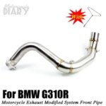 For BMW G 310R G310R G310 310 Motorcycle Exhaust System Slip-On Middle Front Link Pipe Escape Moto Motorbike Motorcross ATV Bike (New)