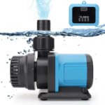 220V Ultra-Quiet Submersible Water Pump Filter Fish Pond Fountain Aquarium Tank High-lift 12Gears Adjustion Frequency Conversion (New)