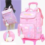 Girls School Rolling Backpack Bag Trolley Bag School Bag With Wheels Kids Rolling Backpack School Wheeled Backpack Bag For Girls (New)